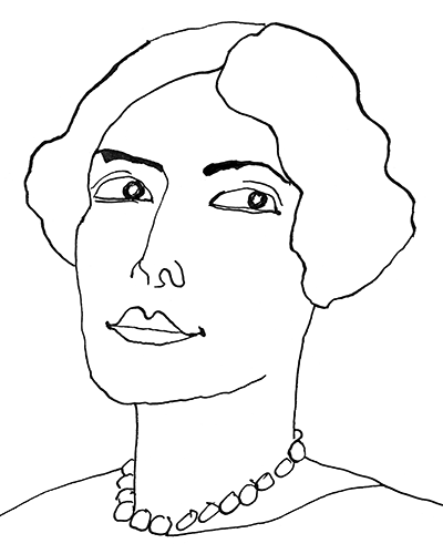 drawing of Rebecca Clarke