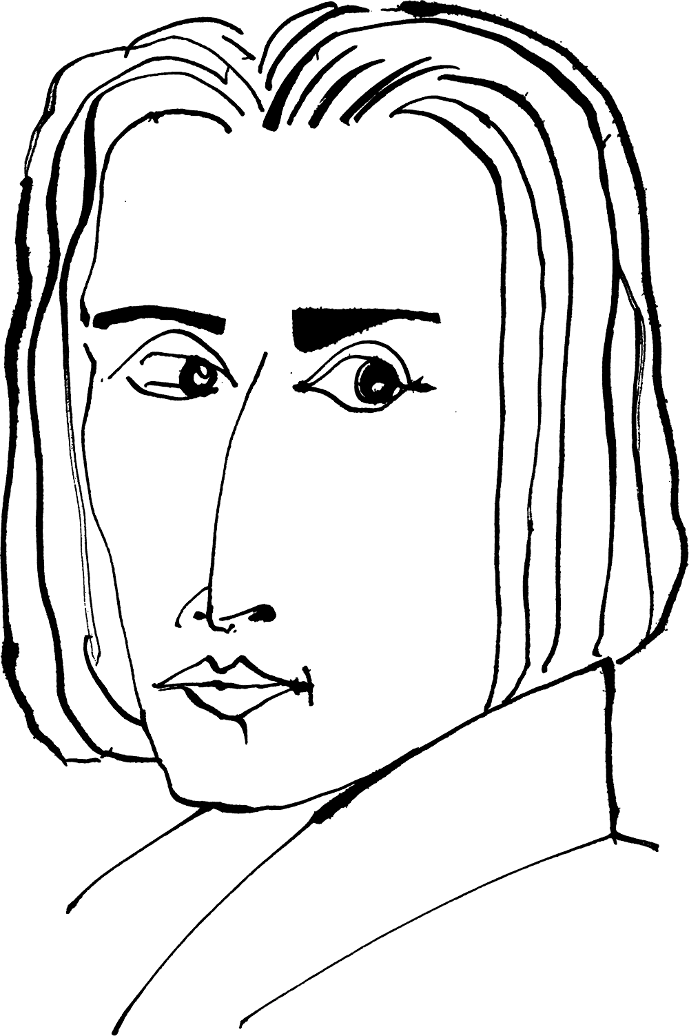 drawing of Franz List