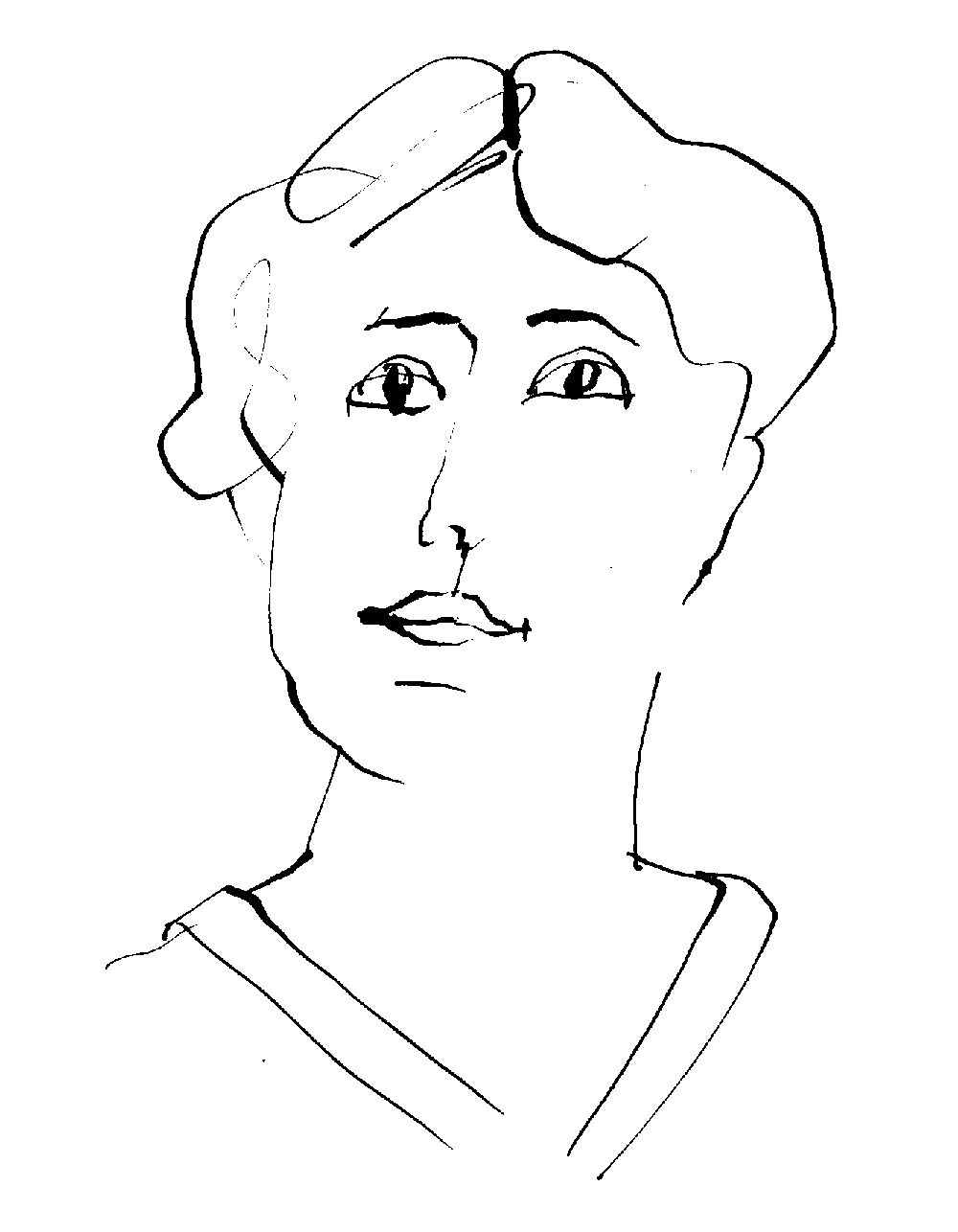 drawing of Amy Beach