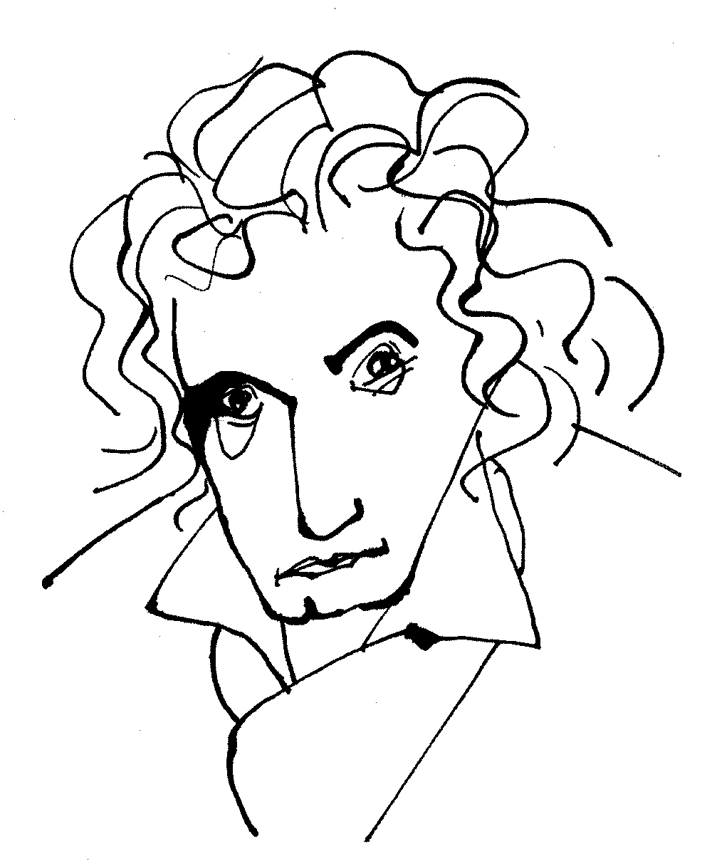 drawing of Ludwig van Beethoven
