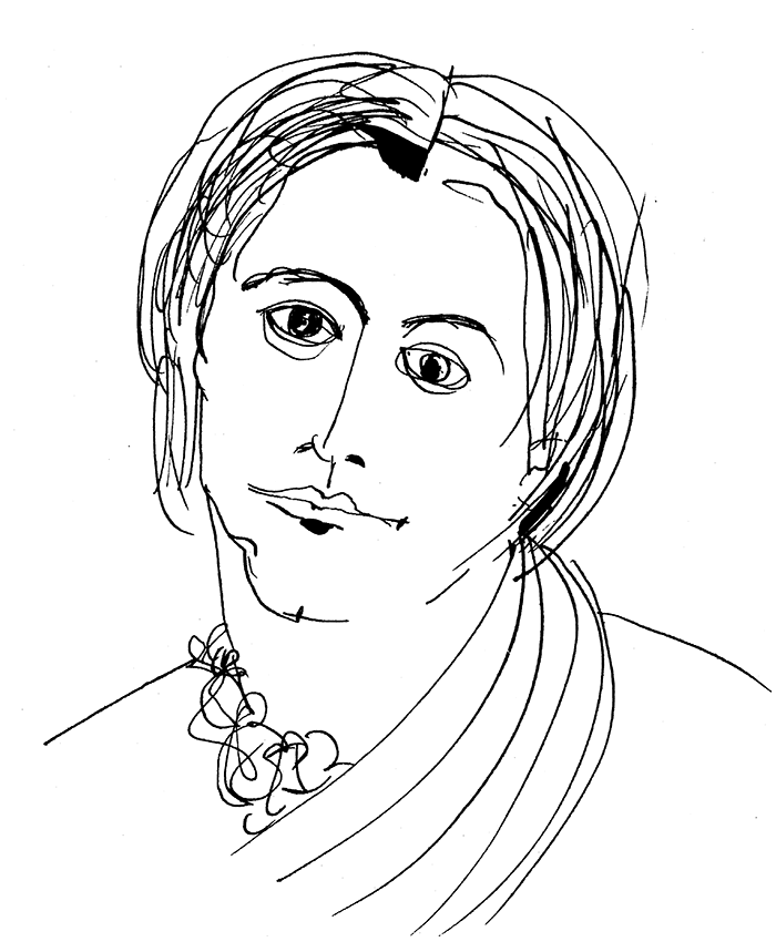 drawing of Clara Schumann