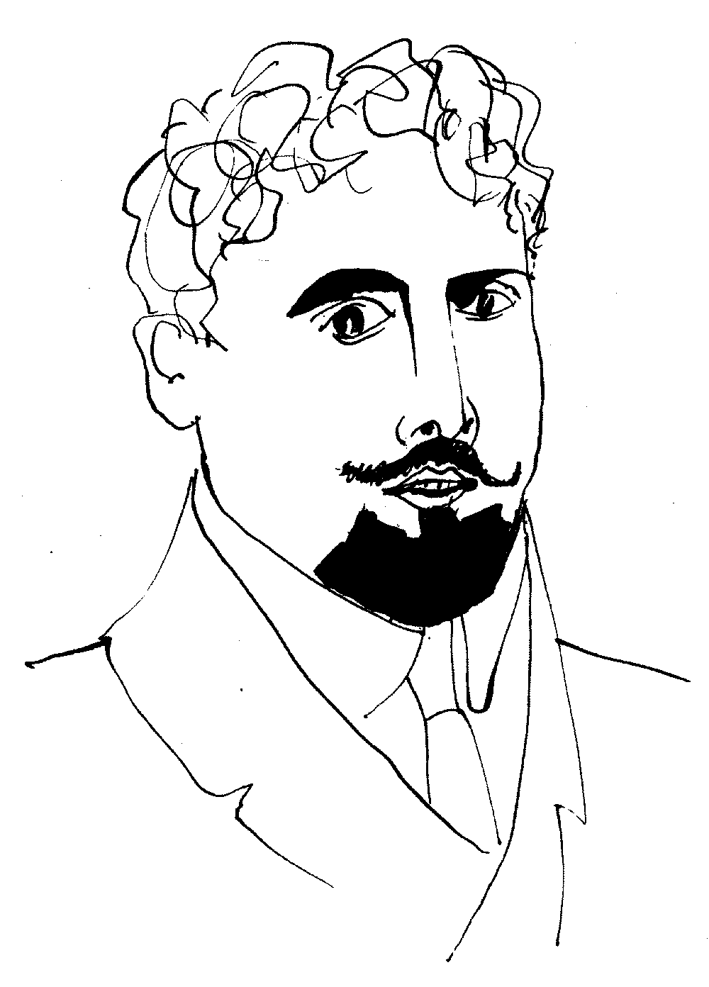 drawing of Reynaldo Hahn