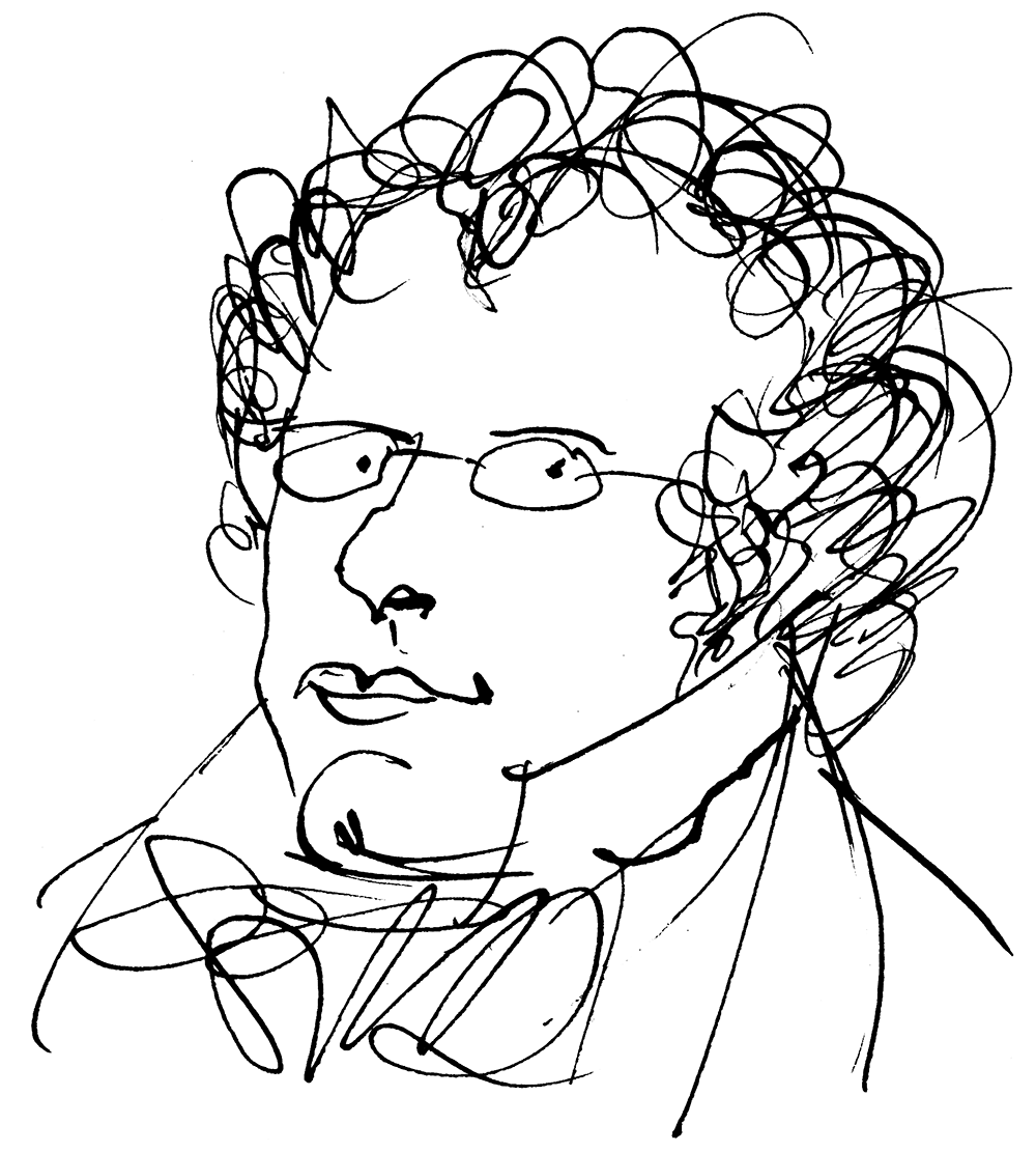 drawing of Franz Schubert
